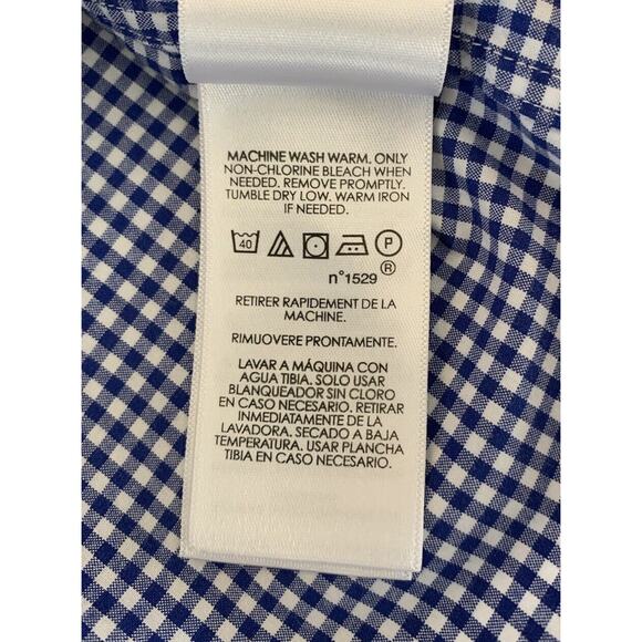 POLO RALPH LAUREN Men’s Long Sleeve Button Up Shirt Size Large Blue White Check - Picture 13 of 16